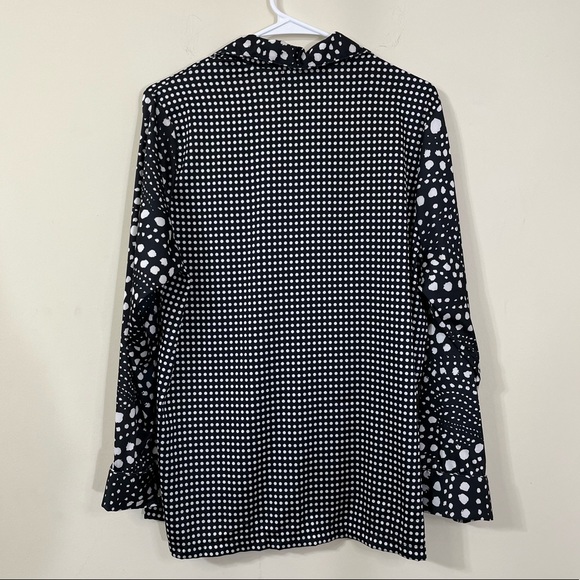Sam Edelman Black White Multi-size Polka Dot Sleep Shirt - Picture 7 of 7